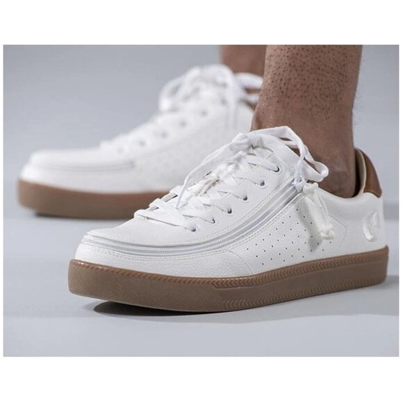 NEW Billy Footwear Men's Adaptive Low Top Zip Top Sneakers White Size 13 M BY591 - Picture 1 of 6